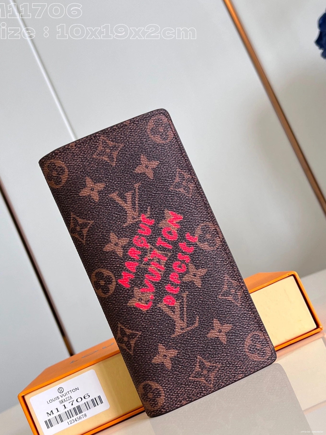 Official oldcobbler BRAZZA LOUIS VUITTON WALLET-10*19*2cm 0709